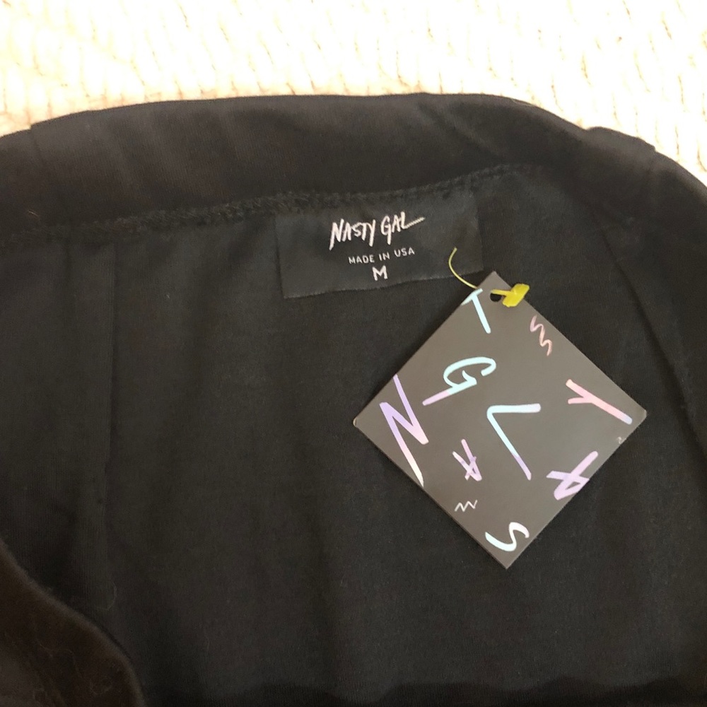 NWT Nasty Gal black mesh cut out pencil skirt (M) - Picture 5 of 5